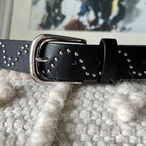 RESERVED EMBELLISHED LEATHER BELT (Size S)